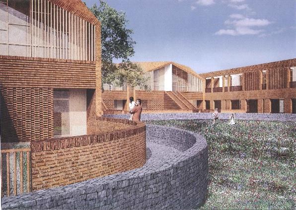 Il rendering del nuovo cenrto servizi di Procchio 