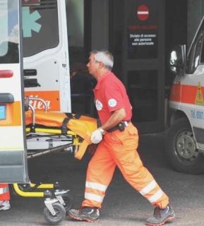 L’intervento di un’ambulanza