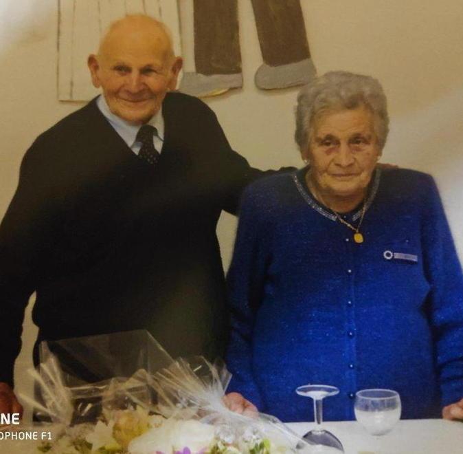 Insieme da settant’anni i coniugi Franca e Ortiero