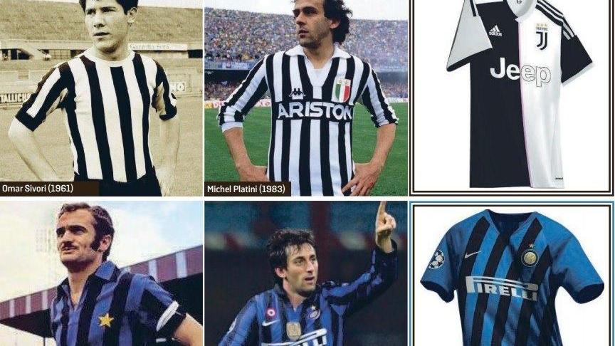 Le maglie storiche di Juventus e Inter e come potrebbero cambiare nella prossima stagione