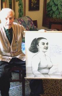 <strong>ARTISTA. </strong>Ado Pericci e il ritratto della maestrina (foto di Canzio Ceccarelli)