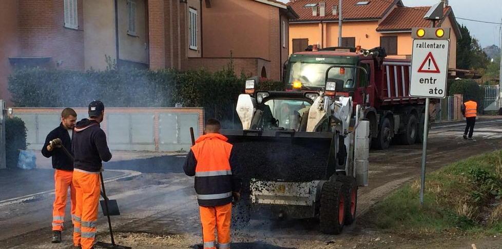 Case Bianche nuovo asfalto dopo i cantieri 
