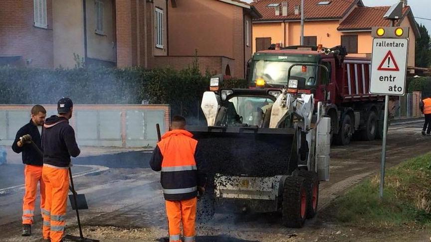 Case Bianche nuovo asfalto dopo i cantieri