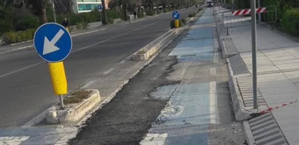 Ciclabile di Lido in un chilometro mille insidie