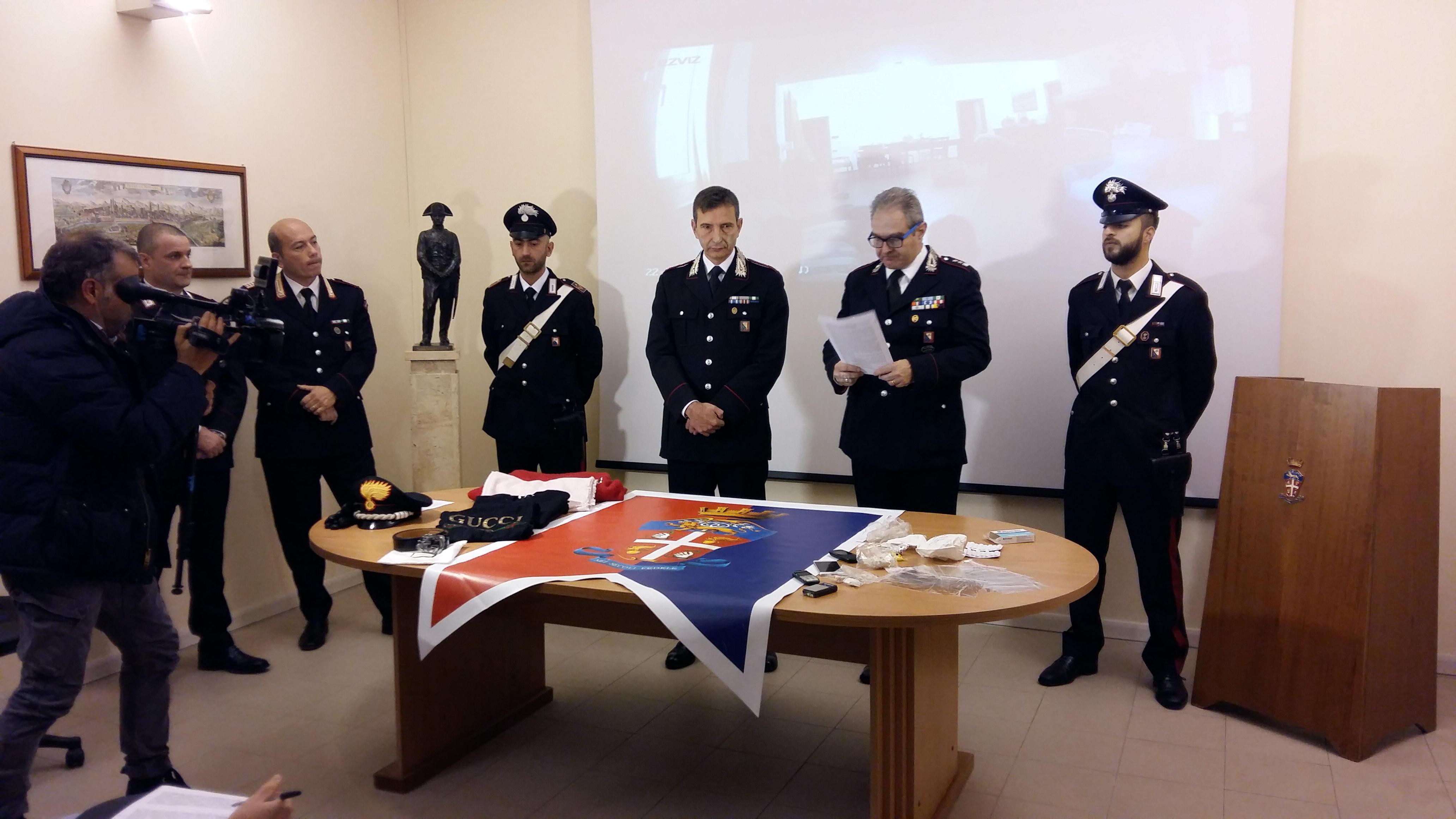 La conferenza stampa al Comando provinciale dei carabinieri di Prato