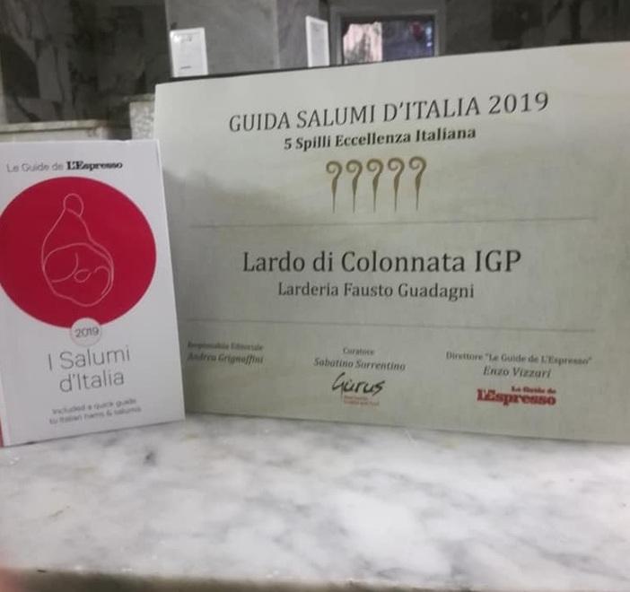 Il lardo di Fausto Guadagni fra le eccellenze italiane 