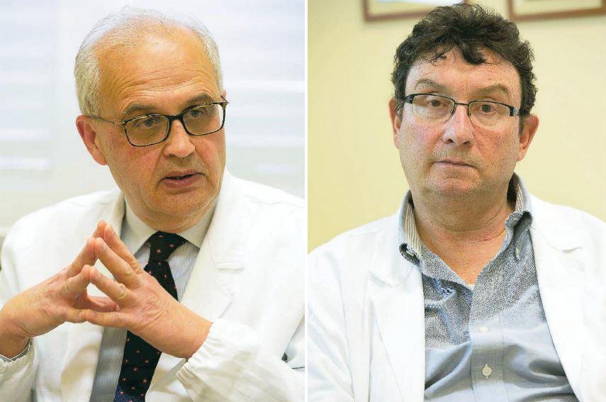 A sinistra Massimiliano Marcucci e a destra Roberto Virgili che ha preso il suo posto al Cesat di Fucecchio 