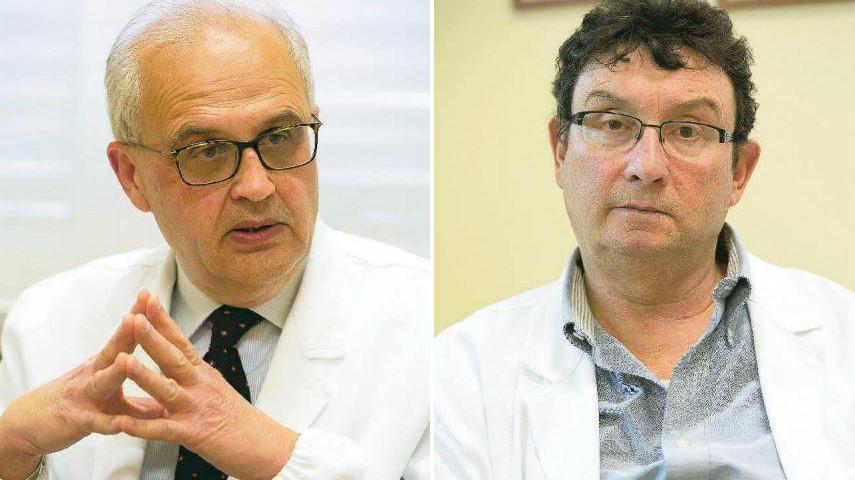 A sinistra Massimiliano Marcucci e a destra Roberto Virgili che ha preso il suo posto al Cesat di Fucecchio