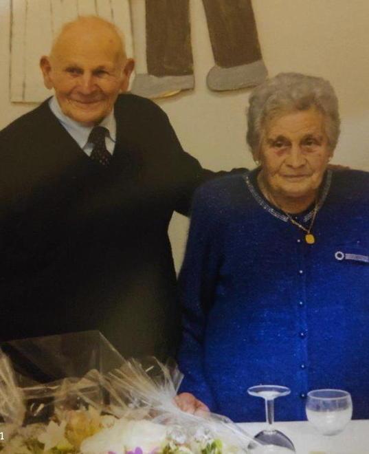 Oggi festa per Ortiero e Franca marito e moglie da oltre 70 anni 