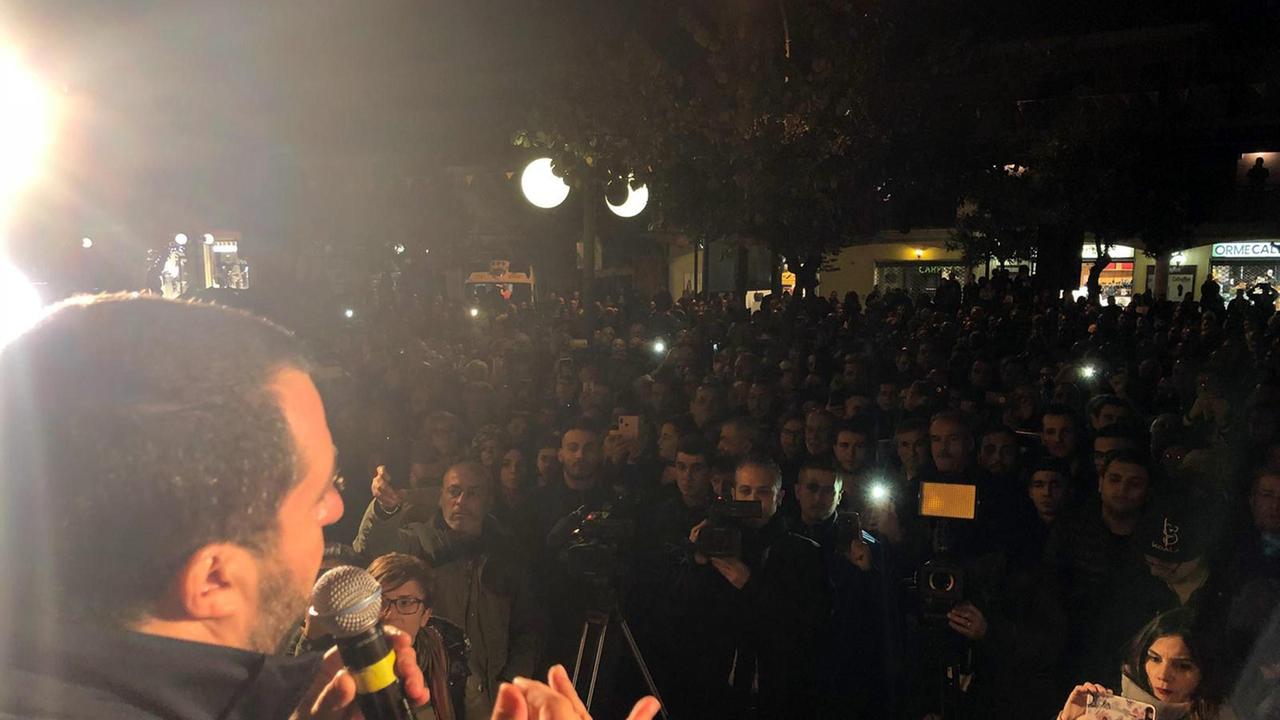 Il comizio di Salvini a Tortolì