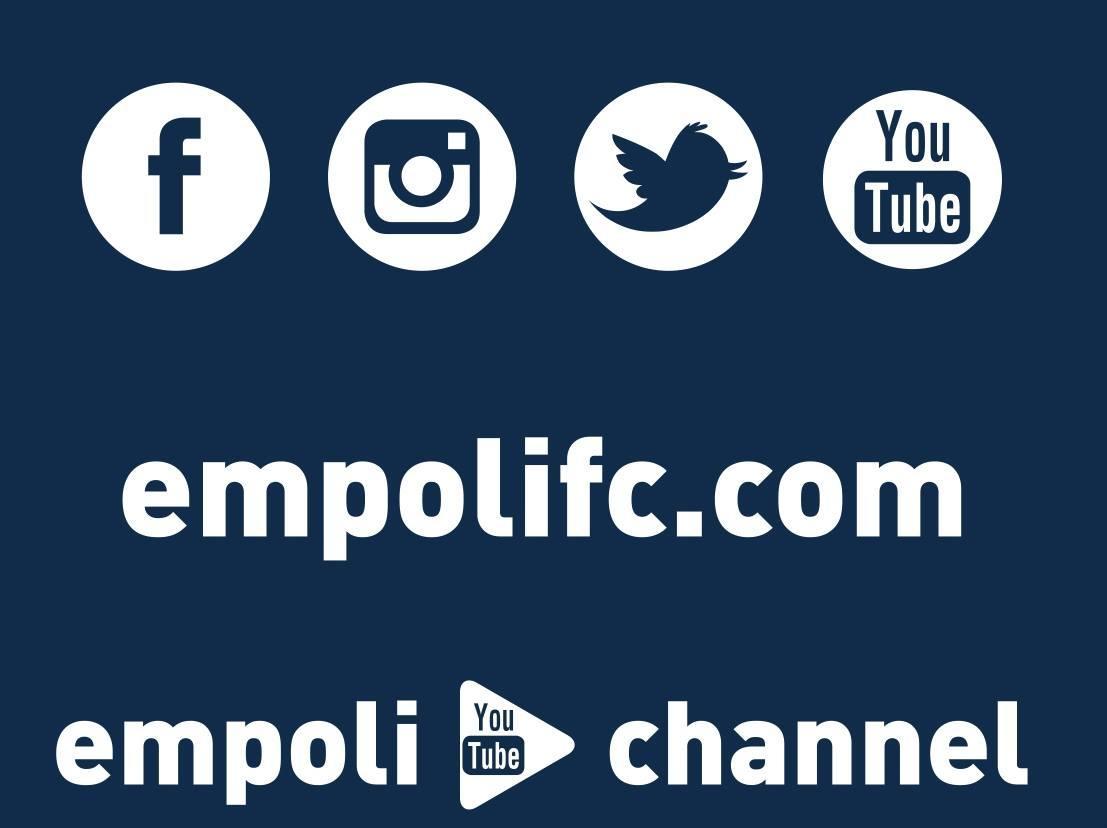 Empoli, la febbre azzurra sale sui social