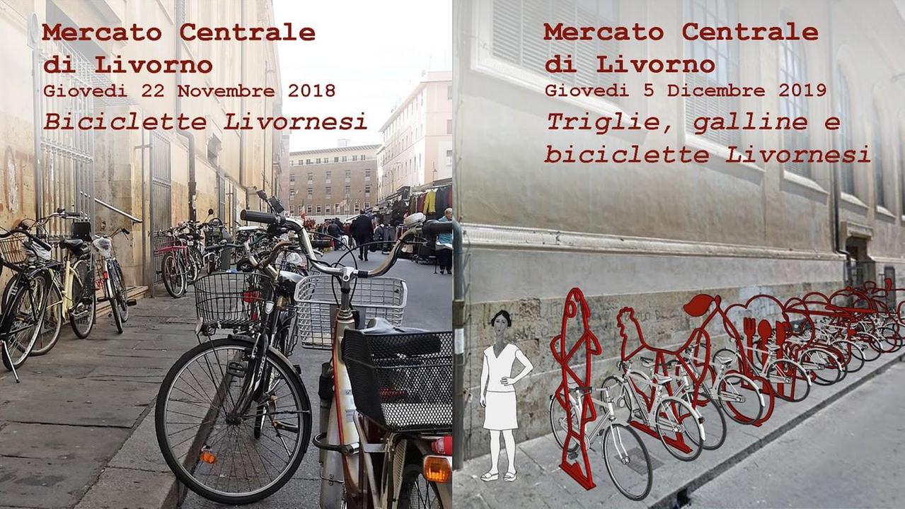 Rastrelliere per le bici a forma di triglia al Mercato Centrale