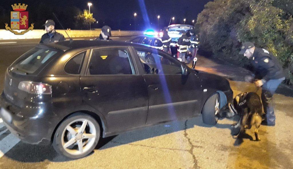 I controlli della polizia stradale sull'autostrada
