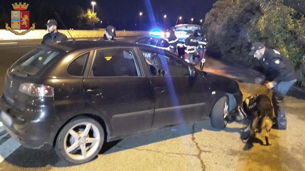 I controlli della polizia stradale sull'autostrada