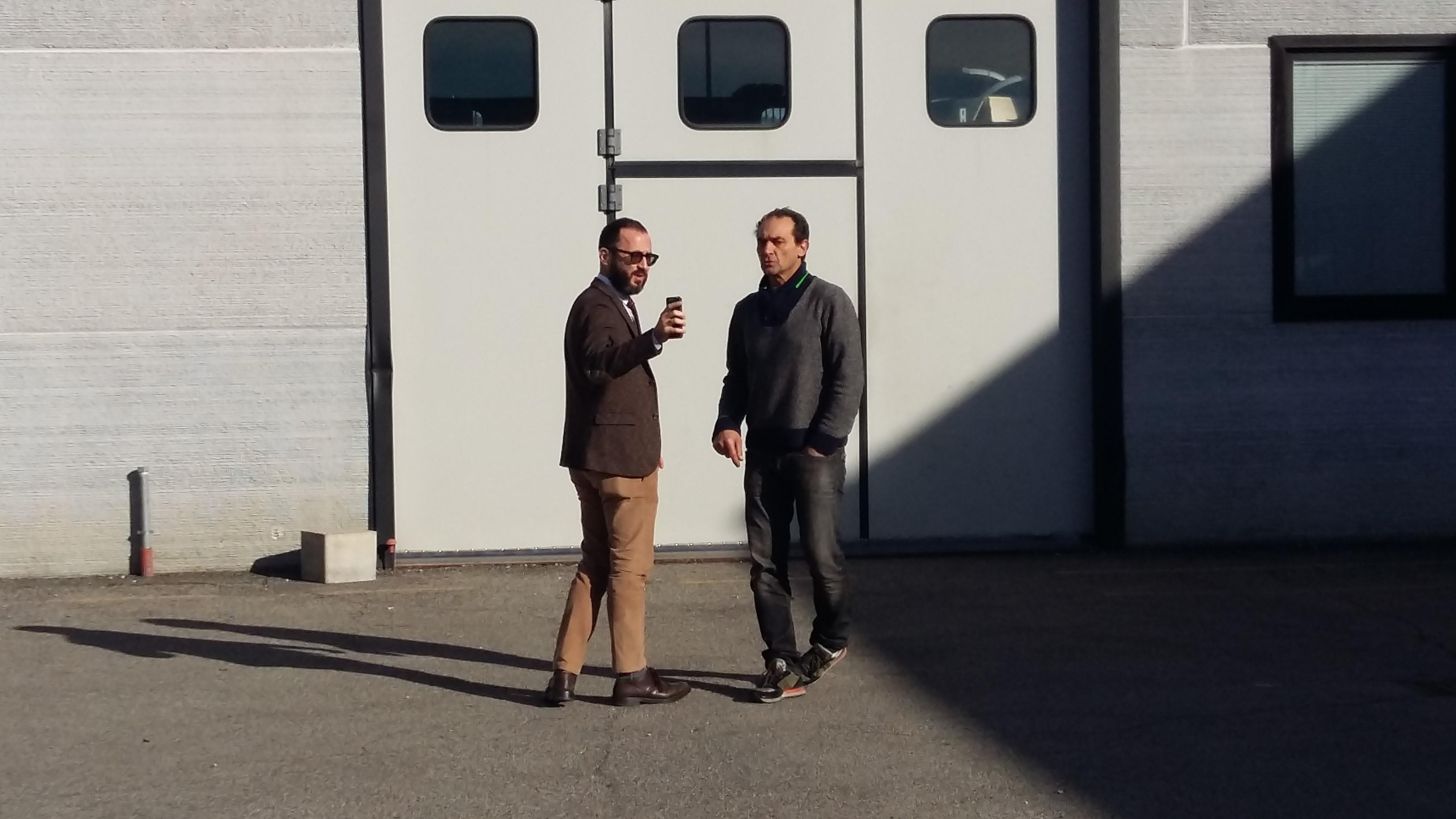 A destra Fredy Pacini con l'avvocato Giacomo Chiunchini
