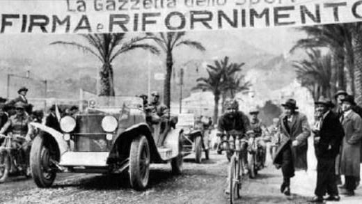 Il ciclista gambassino Pietro Chesi alla Milano-Sanremo del 1927