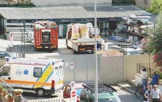 Il piazzale dell’ex Noci poco dopo l’incidente mortale sul lavoro