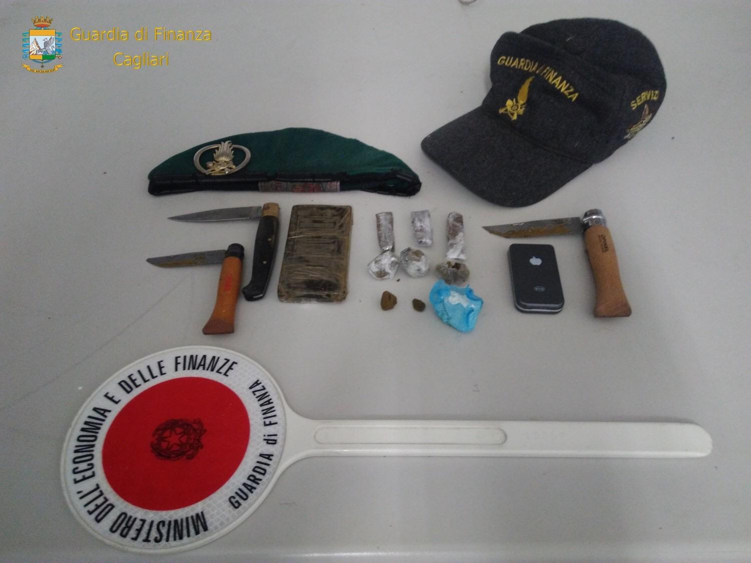 La droga sequestrata a Quartu dai finanzieri