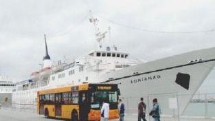 Una delle navi da crociera arrivate in porto