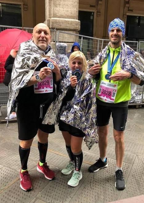 Firenze Marathon con tre atleti dei marciatori di Barga 