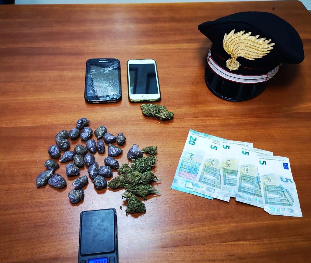 La droga sequestrata allo studente di Senorbì