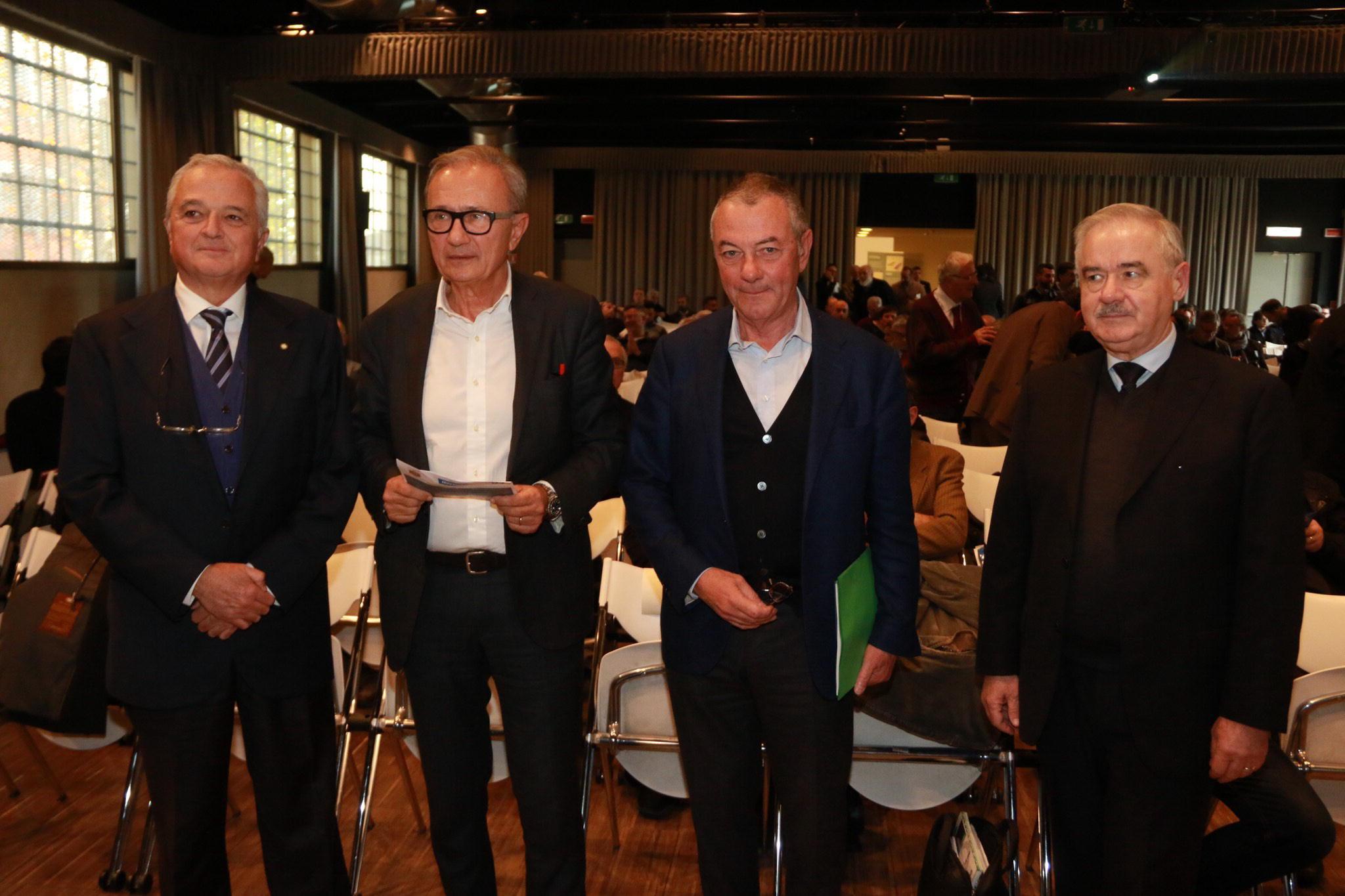 Da sinistra Edoardo Cosenza, Patfizio Puggelli, Paolo Spinelli e Piergiorgio Malerba