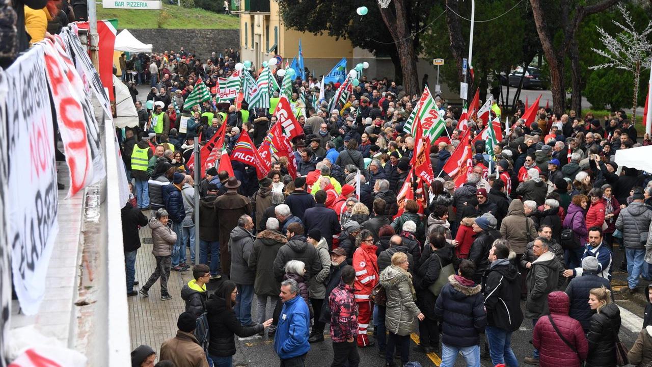 La manifestazione a Larderello (Foto Silvi)