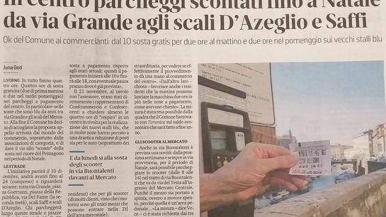 La giunta conferma: 4 ore di sosta gratis da lunedì 10 dicembre