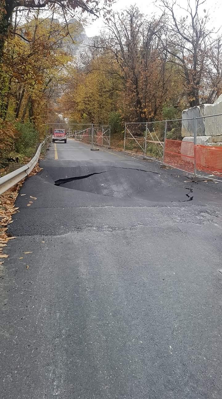 La voragine in località La Piana