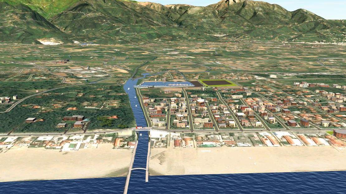 Il progetto del nuovo pontile a Motrone, Marina di Pietrasanta