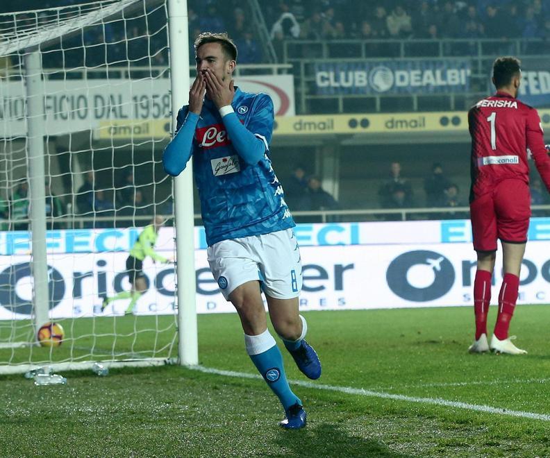 Il Napoli vince a Bergamo grazie a un gol di Milik L’Atalanta a testa alta 