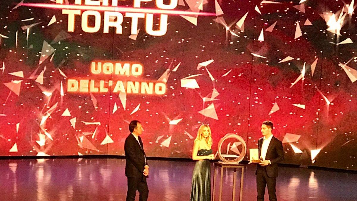 Gazzetta Awards 2018: la premiazione di Tortu (foto profilo twitter gazzetta)