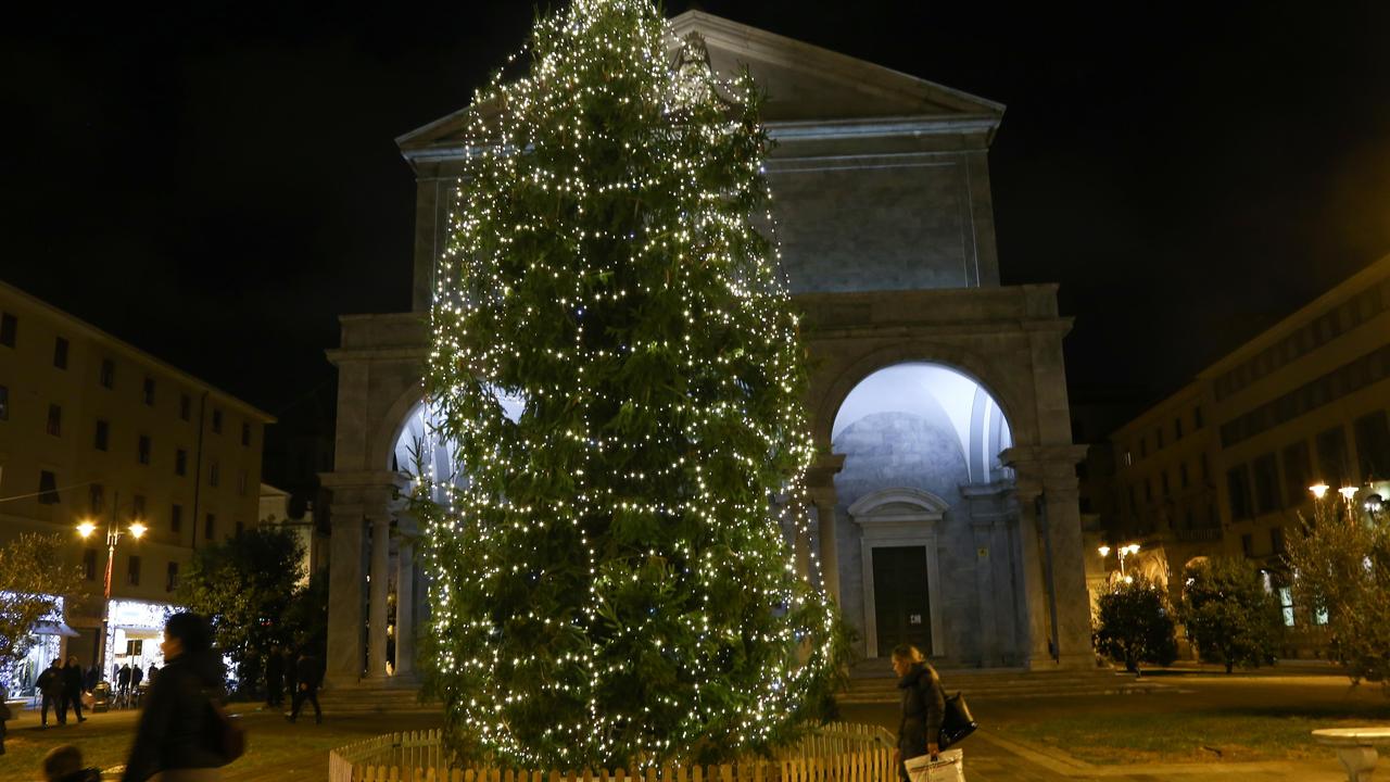 Acceso l’albero di Natale in piazza Grande