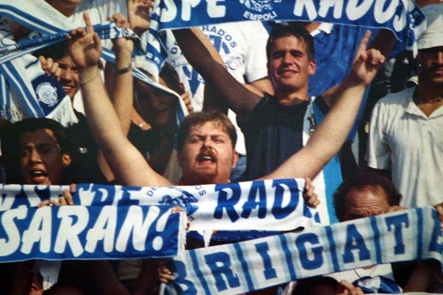 Gli ultrà dell'Empoli nel ricordo di Emiliano