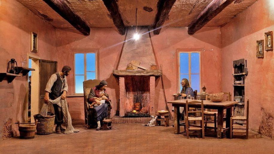 Presepe ambientato in valle