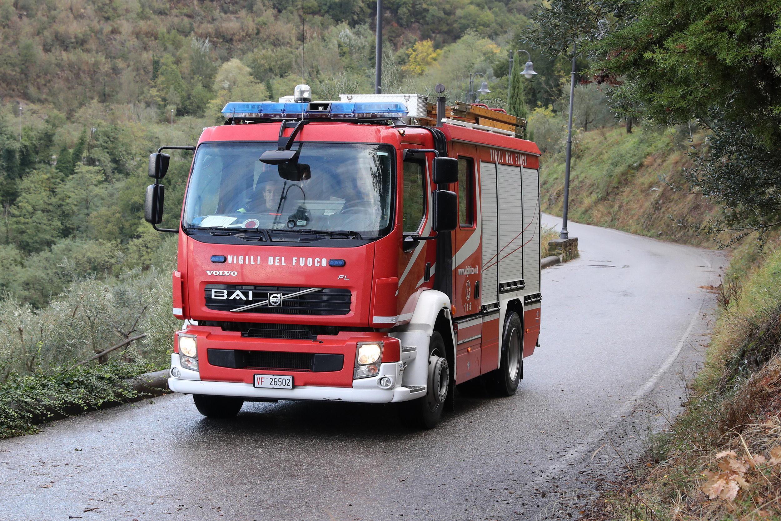Un mezzo dei vigili del fuoco