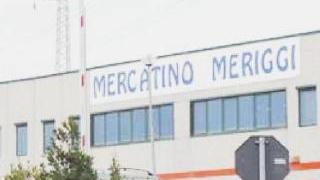 La struttura che ospitava il Mercatino Meriggi