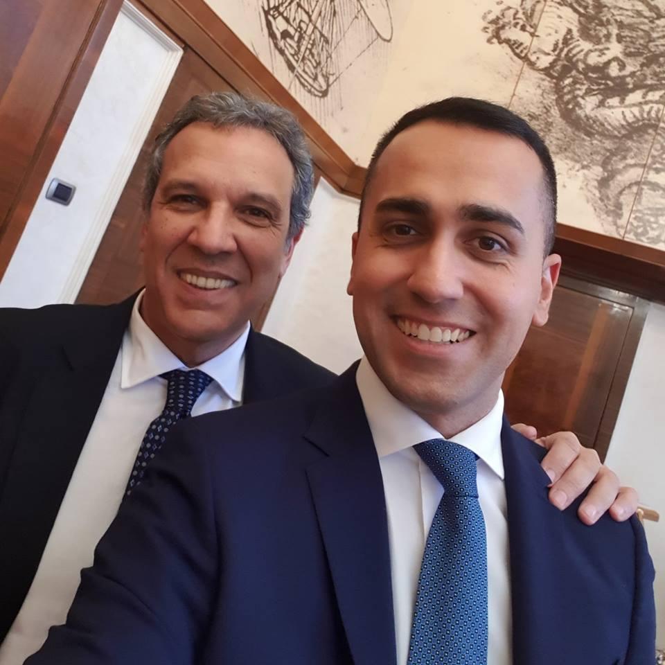Francesco Desogus con Luigi Di Maio
