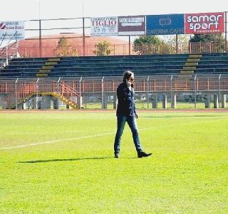 Uno scorcio dello stadio Mannucci di Pontedera