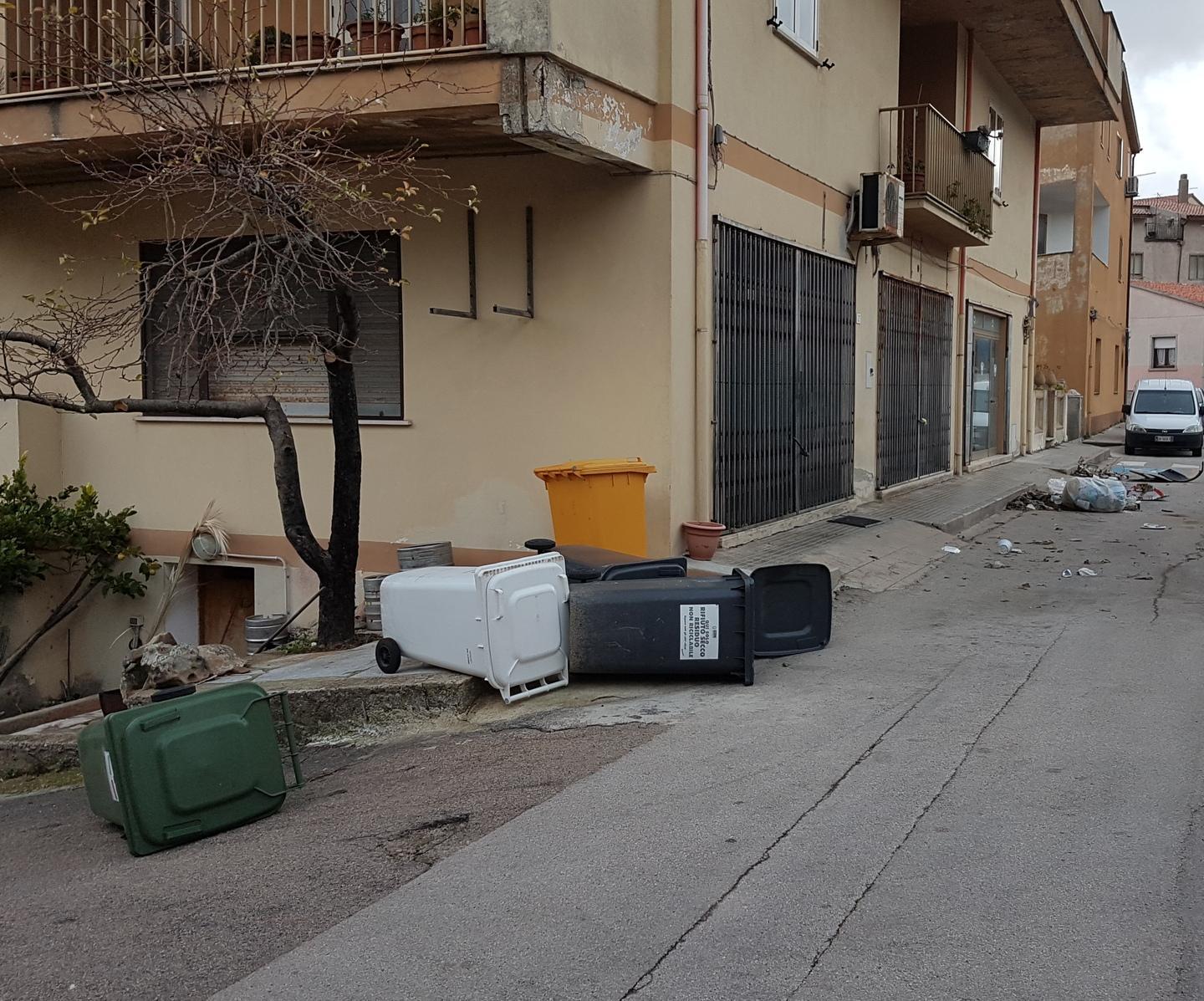 Alberi e recinzioni spazzati via dal maestrale 