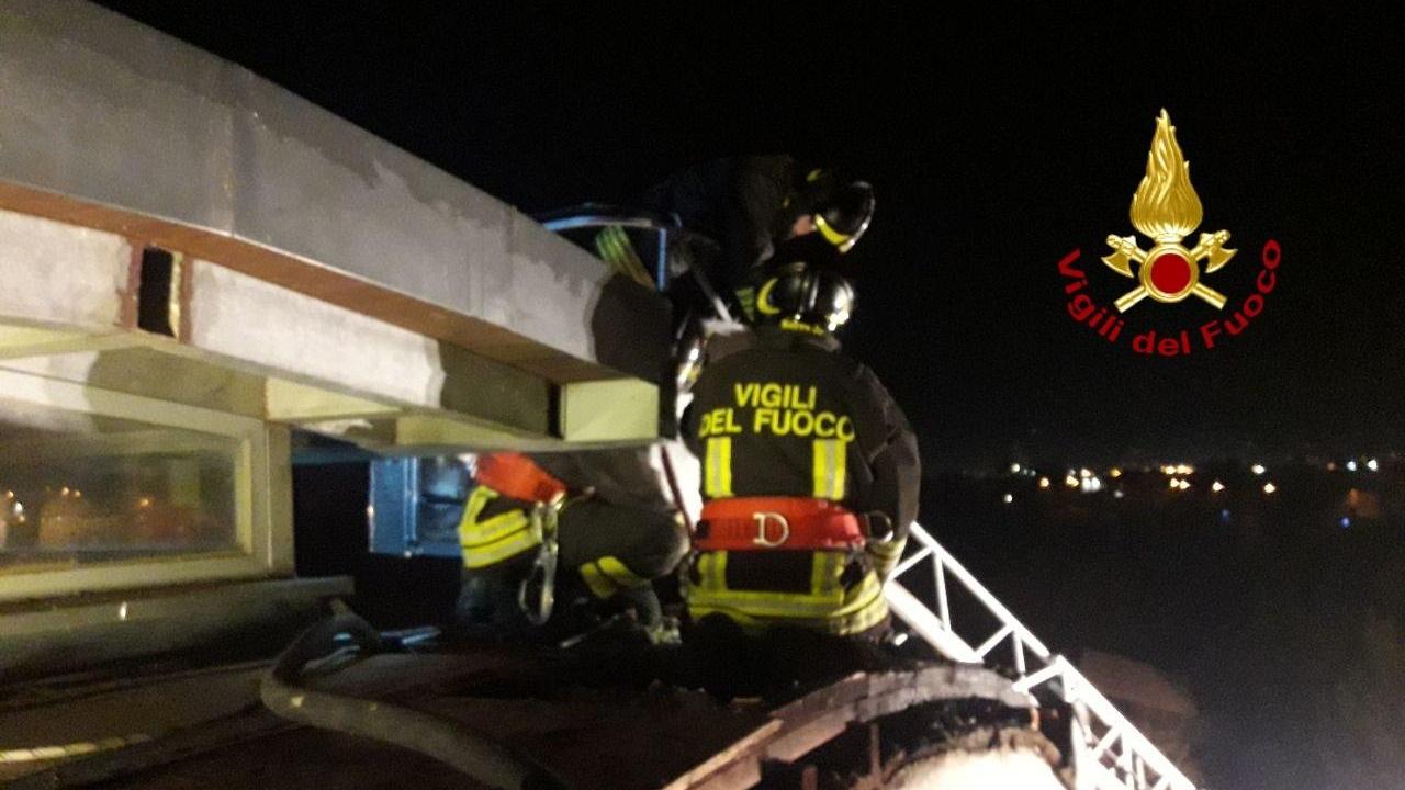 L'intervento dei vigili del fuoco