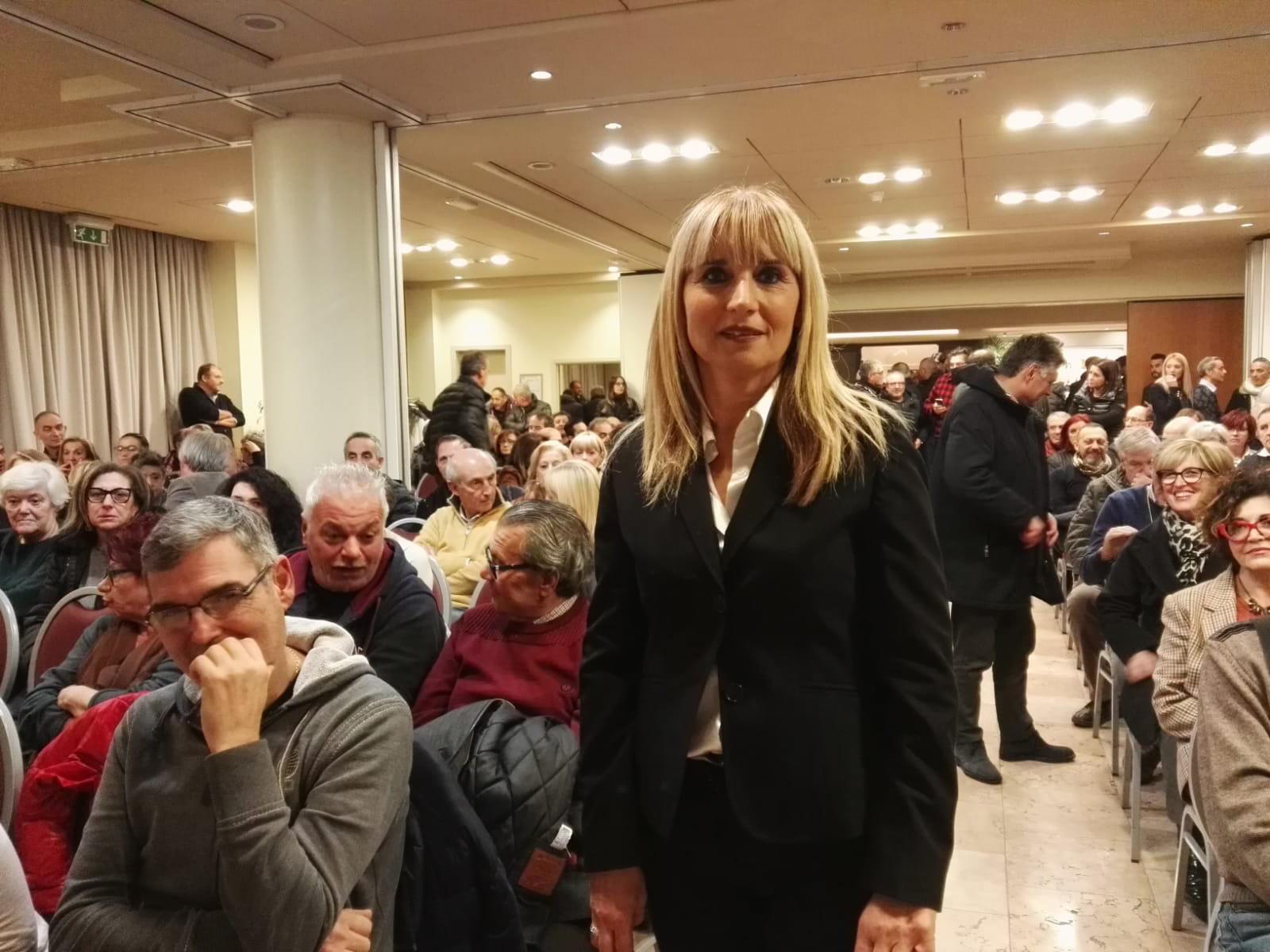 Marilena Garnier durante la serata all'Art Hotel
