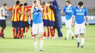 I giocatori azzurri escono con un’espressione un po’ così mentre i giallorossi possono festeggiare
