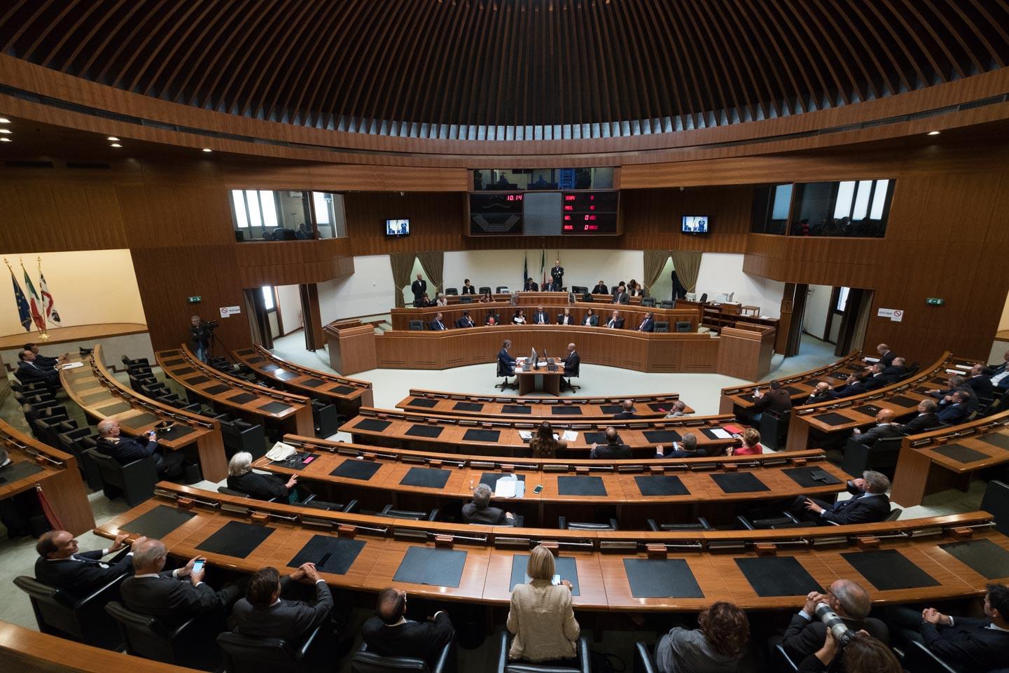 L'aula del consiglio regionale