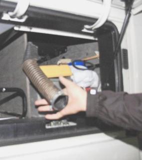 Le pompe del riscaldamento forzate nella cabina dei camion