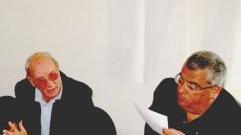 Sopra, Umberto Sarto e Norberto Ricci Accanto, una banca