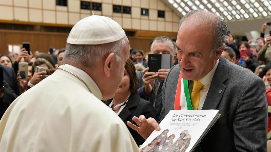 Pomponi incontra il Papa e lo invita a visitare Montaione