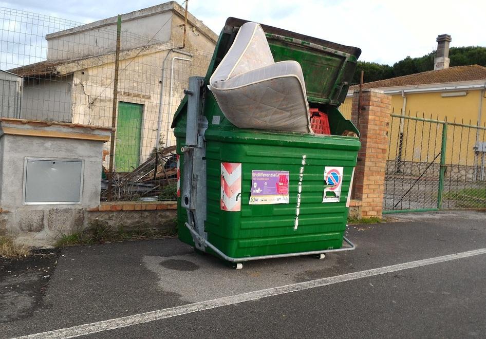 Materasso dentro al secchione