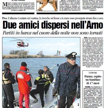 Marzo 2006, il fiume inghiottì due pescatori. E il dramma si ripete 
