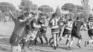 Un’azione di gioco del Cus Pisa Rugby